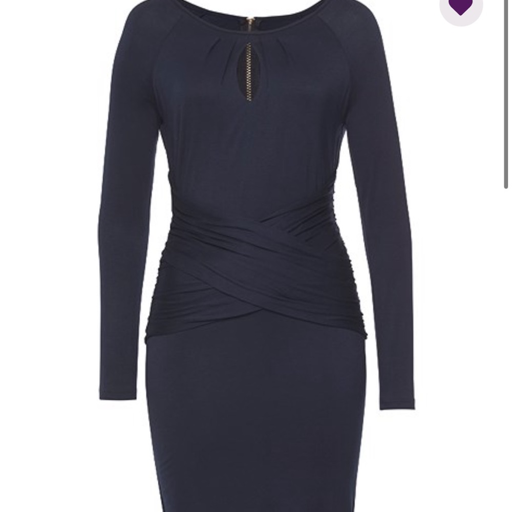 Long Sleeve Bodycon Dress size XS Color Navy Blue Brand New - Picture 3 of 7